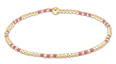 Enewton Hope Joy Pattern 2mm Bead Bracelet - Bright Pink