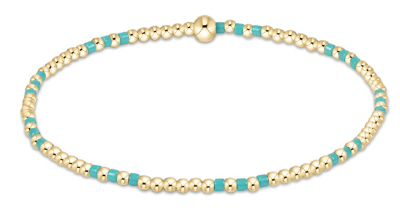 Enewton Hope Joy Pattern 2mm Bead Bracelet - Turquoise