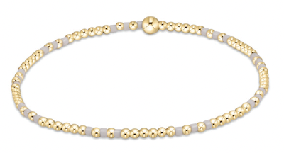 Enewton Hope Joy Pattern 2mm Bead Bracelet - White