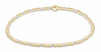 Enewton Hope Sincerity Pattern 2mm Bead Bracelet - White