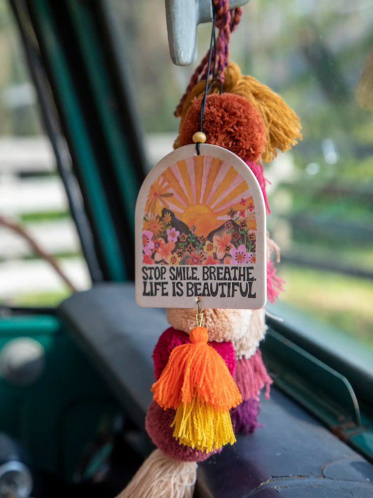 Stop Smile Breathe Car Air Freshener