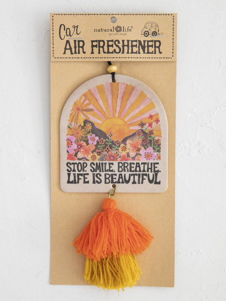 Stop Smile Breathe Car Air Freshener