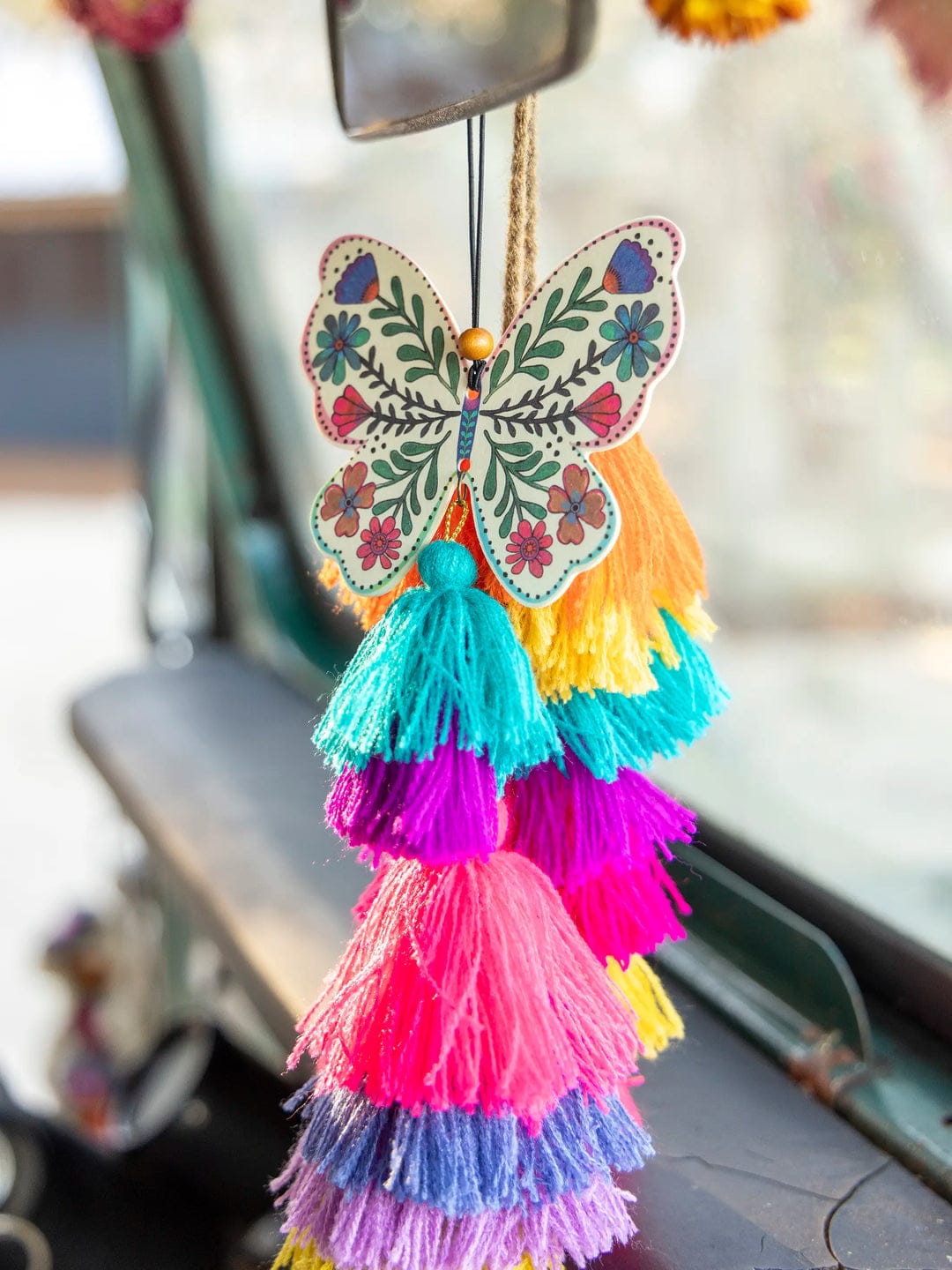 Cream Butterfly Car Air Freshener