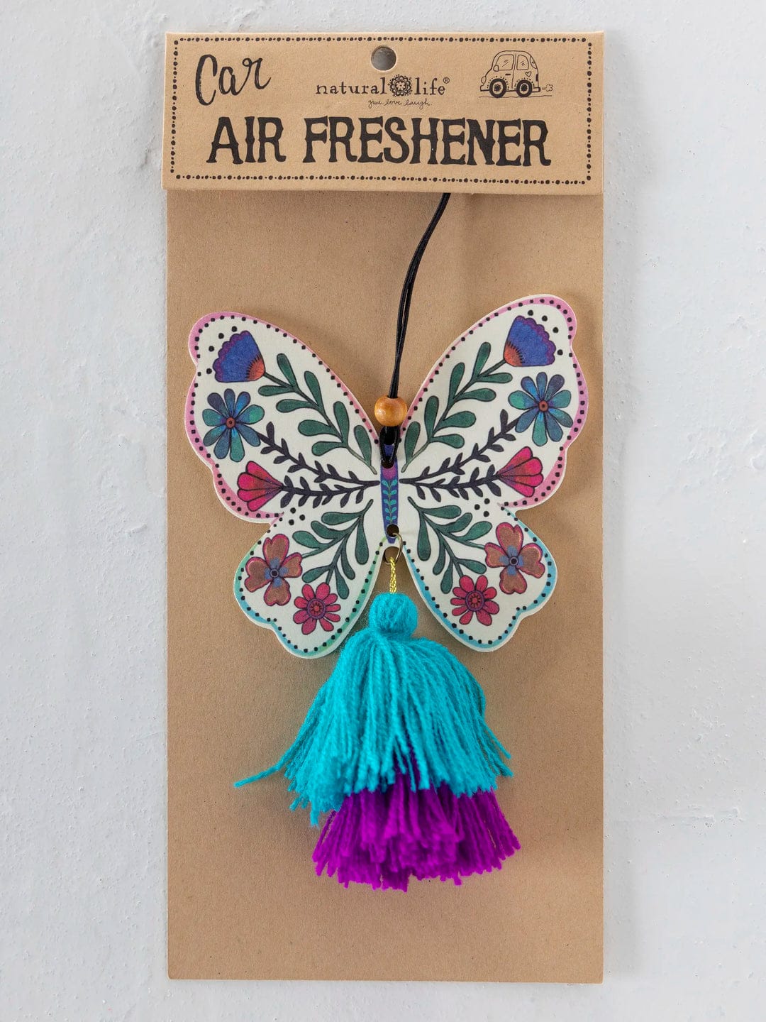 Cream Butterfly Car Air Freshener