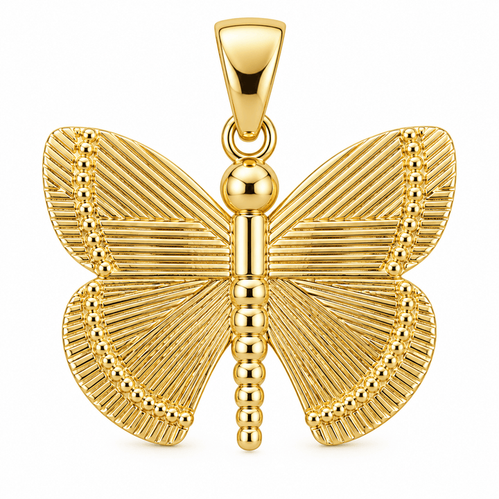 Mariposa Gold Butterfly Pendant 18kt Gold-Plated Butterfly Statement Pendant | The Red Owl Pendant Bar