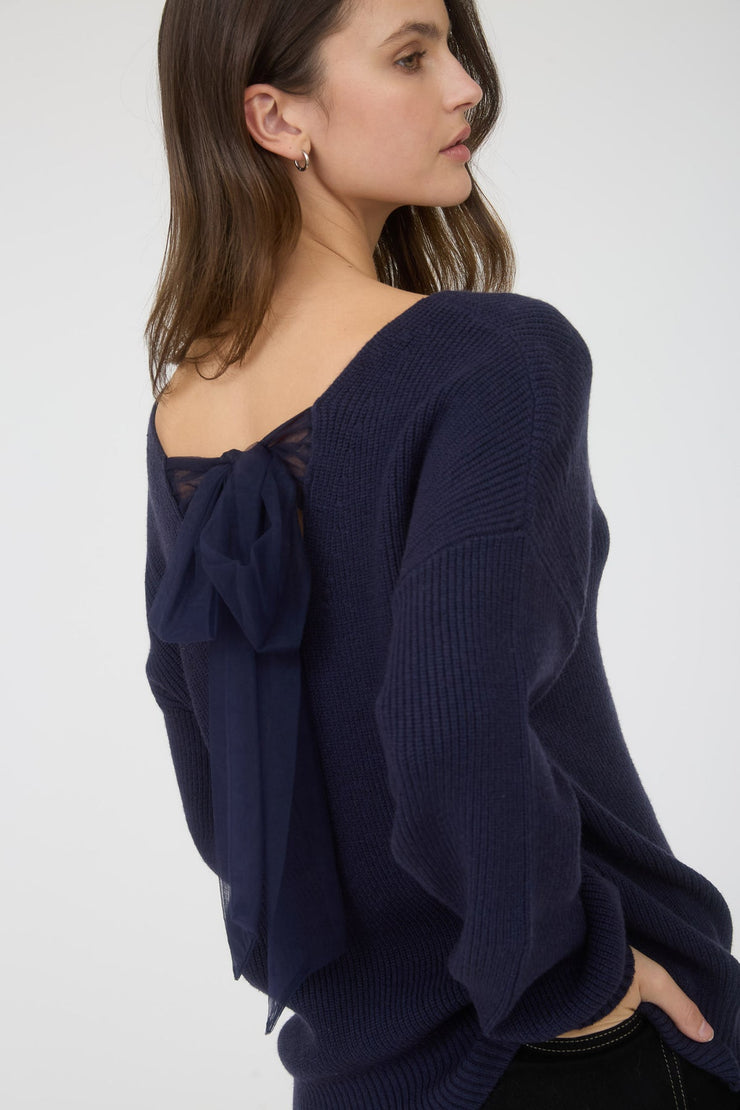 Charm Back Bow Sweater