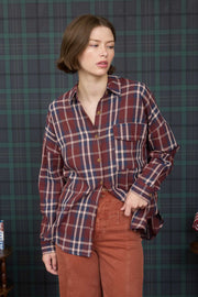 Burgundy Woods Plaid Shirt