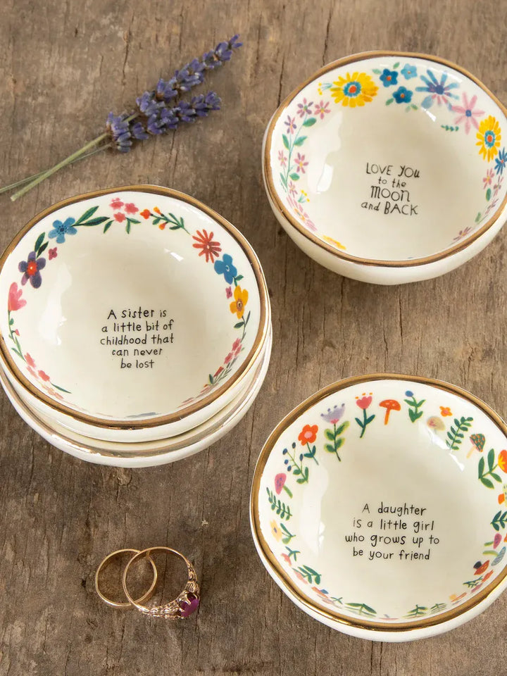 Giving Trinket Bowl Sister Childhood Sister Childhood Floral Ceramic Giving Trinket Bowl Home