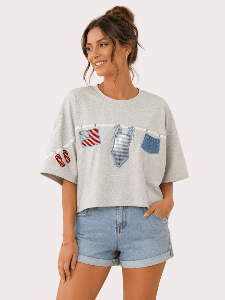 Americana Clothesline Boxy Tee