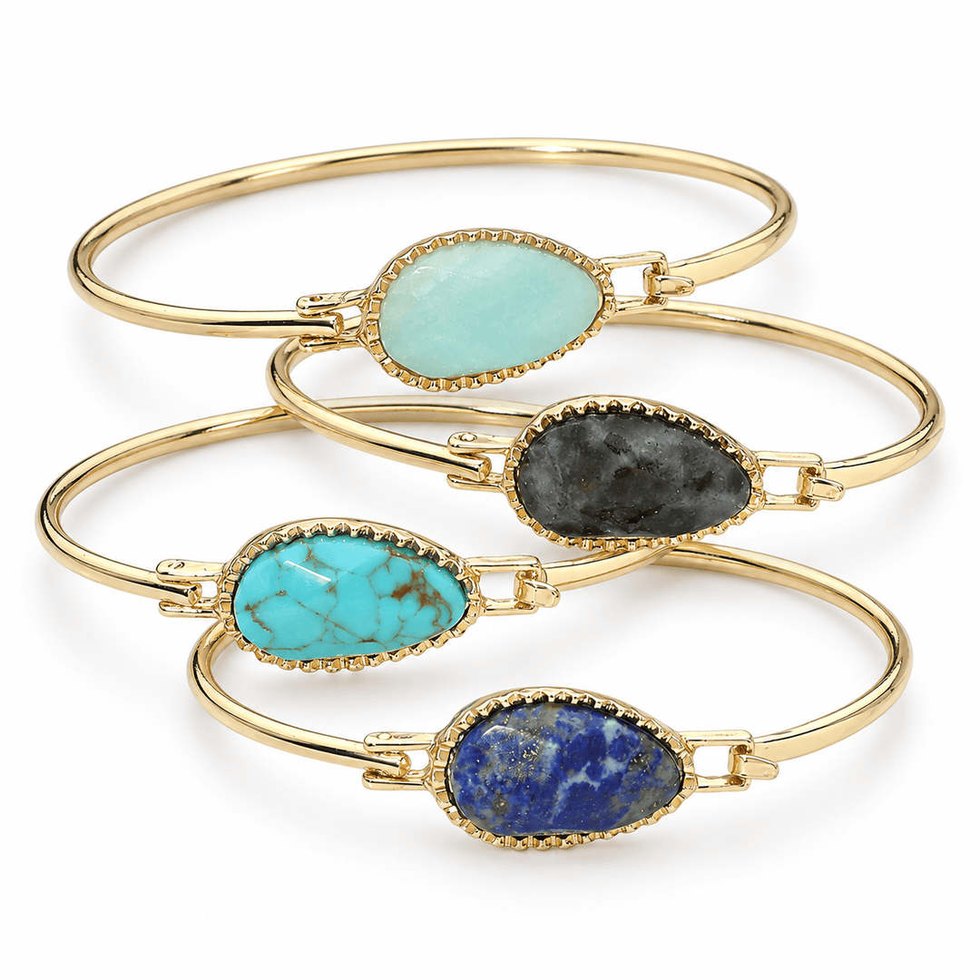 Sloane Oval Natural Stone Bangle Bracelet Sloane Oval Natural Stone Bangle Bracelet Bracelet