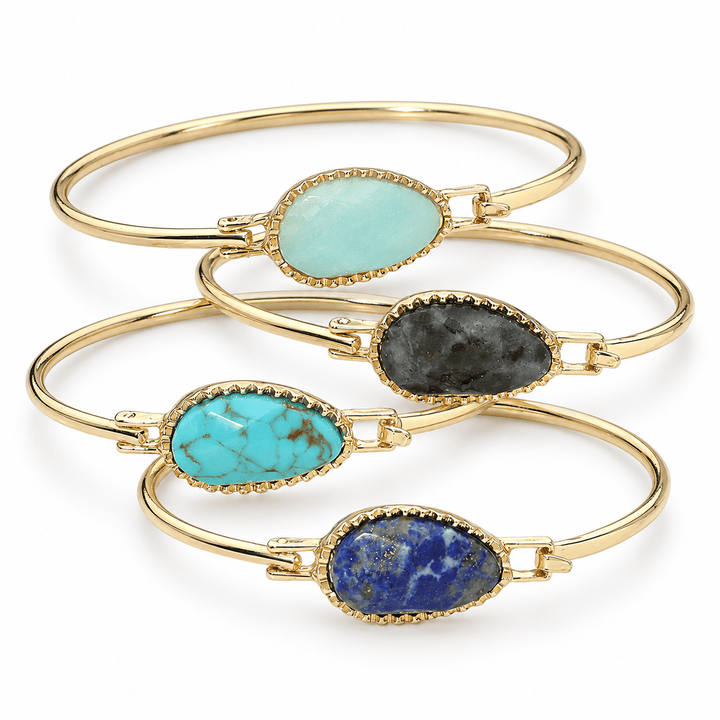 Sloane Oval Natural Stone Bangle Bracelet Sloane Oval Natural Stone Bangle Bracelet Bracelet