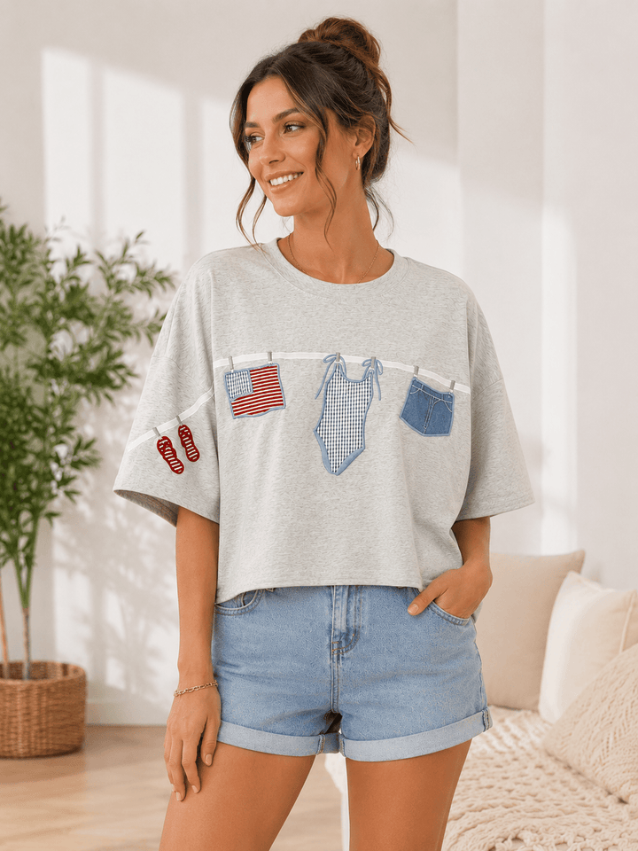 Americana Clothesline Boxy Tee