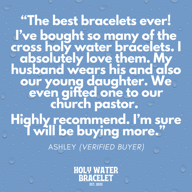 Holy Water Girl Mom Heart Stretch Bracelet