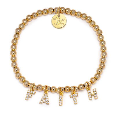 Little Words Project Dripping Gold Bracelet - Faith