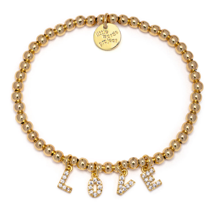 Little Words Project Dripping Gold Bracelet - Love