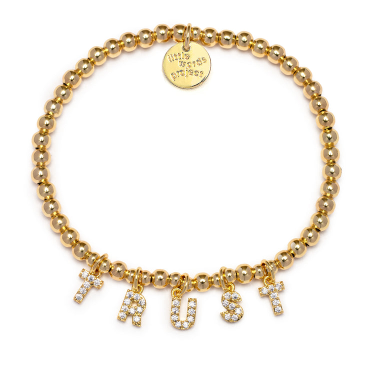 Little Words Project Dripping Gold Bracelet - Trust