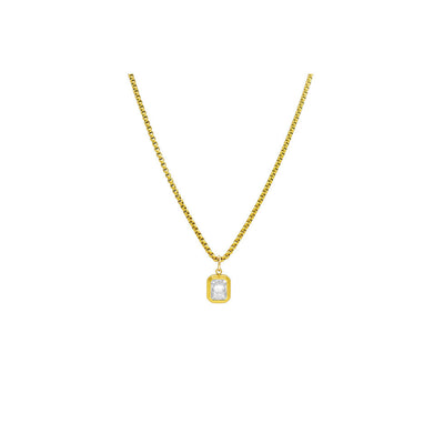 Isla Waterproof Baguette Necklace - Gold