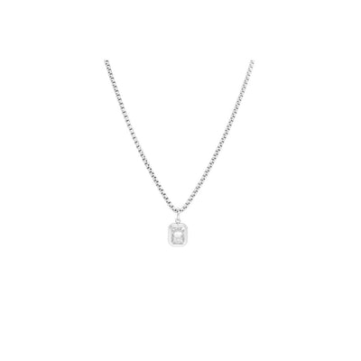 Isla Waterproof Baguette Necklace - Silver