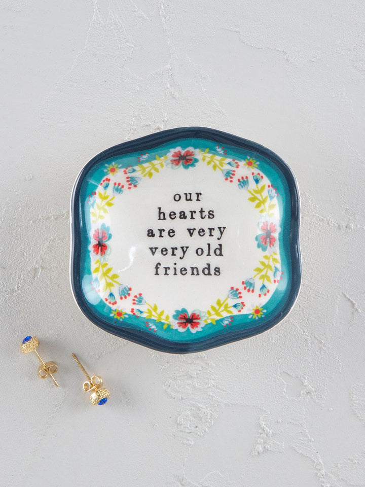 Artisan Trinket Dish - Old Friends Old Friends Floral Ceramic Trinket Dish Home