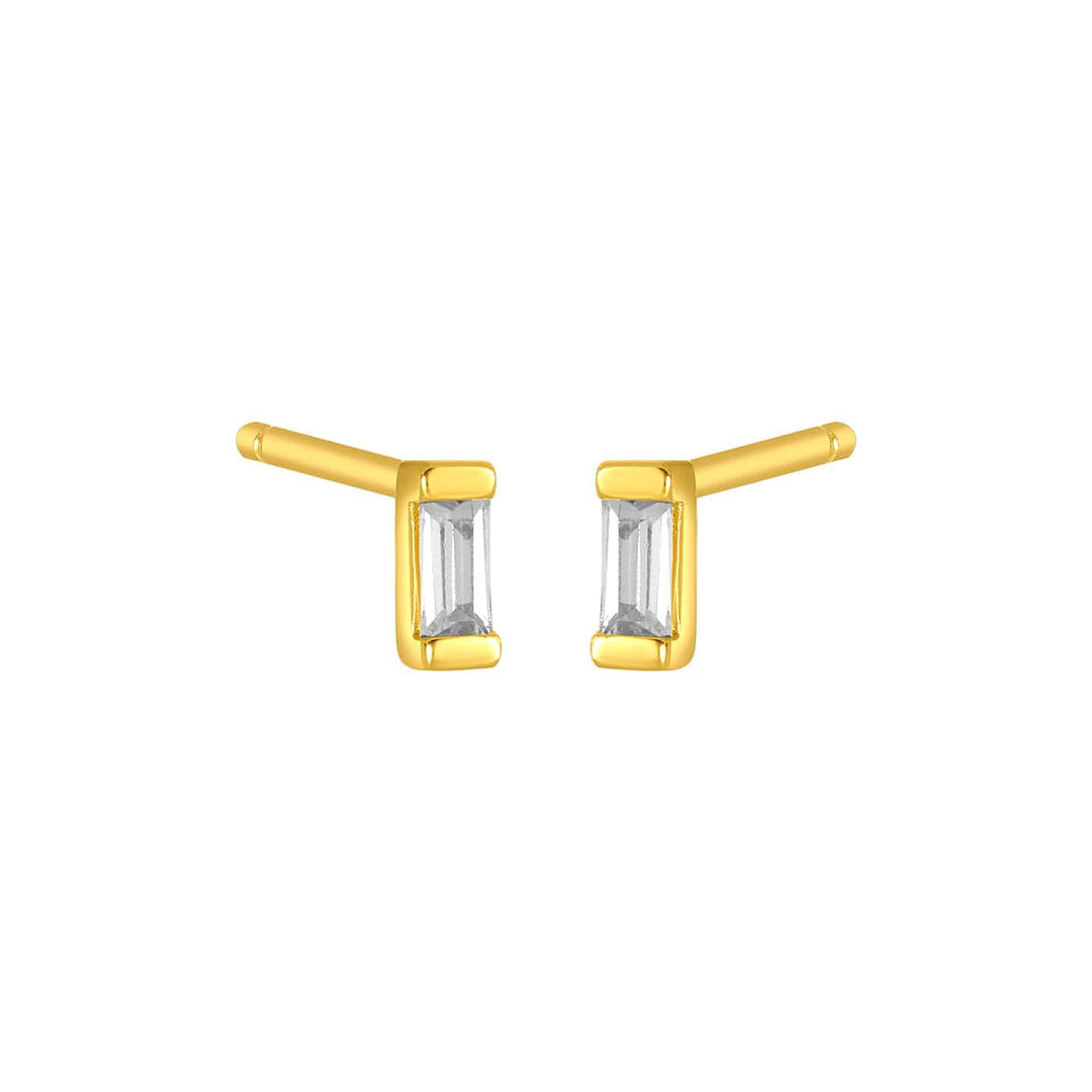 Fyb Ada Baguette CZ Stud Earrings Ada Baguette CZ Stud Earrings | Gold Silver | F.Y.B. Earrings