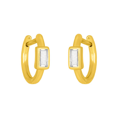 FYB Brynn Baguette Huggies - Gold