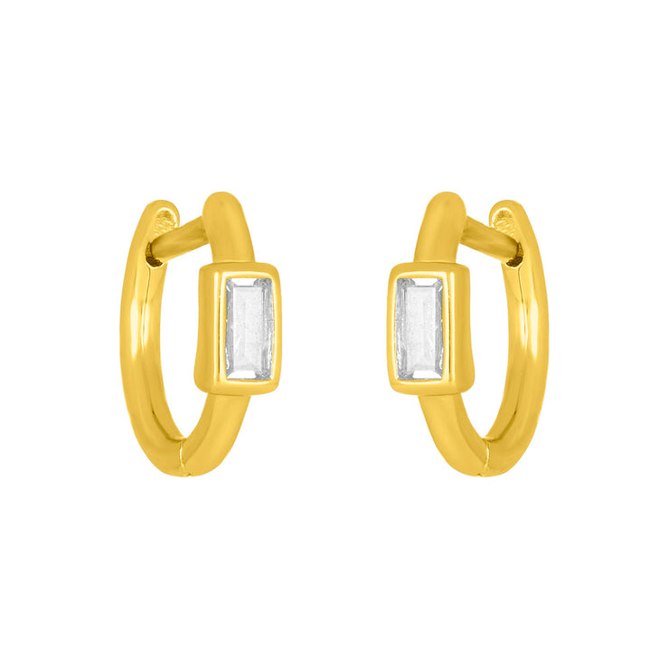 FYB Brynn Baguette Huggies - Gold