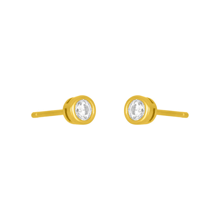 FYB Marisol Bezel Stud 3mm - Gold