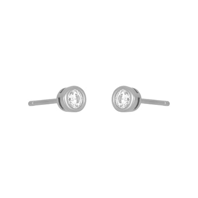 FYB Marisol Bezel Stud 3mm - Silver