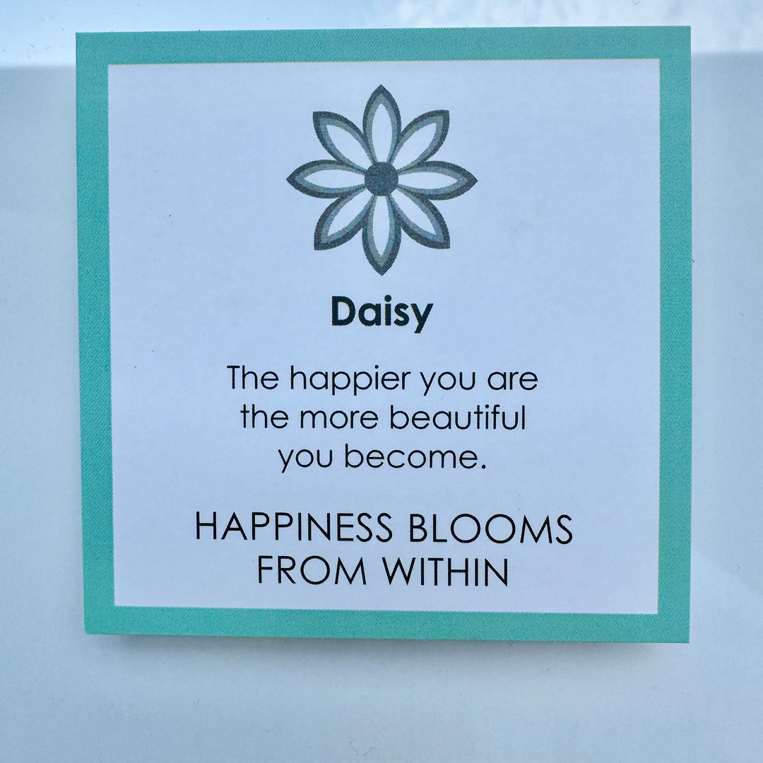 Lola Daisy Pendant - Silver &amp; White