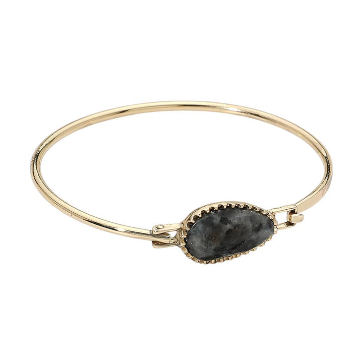 Sloane Oval Natural Stone Bangle Bracelet Sloane Oval Natural Stone Bangle Bracelet Bracelet
