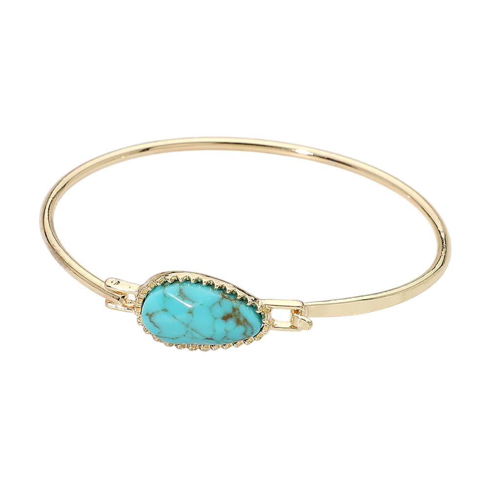 Sloane Oval Natural Stone Bangle Bracelet Sloane Oval Natural Stone Bangle Bracelet Bracelet