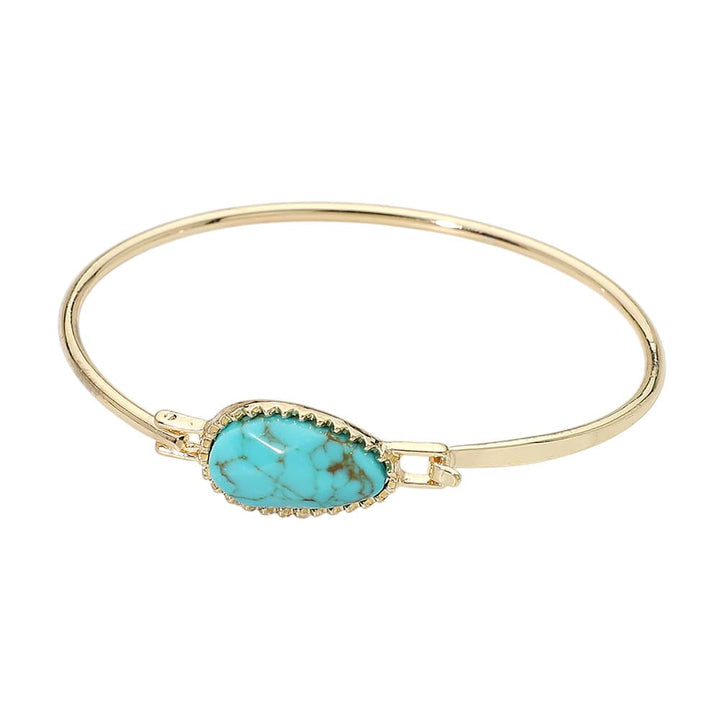 Sloane Oval Natural Stone Bangle Bracelet Sloane Oval Natural Stone Bangle Bracelet Bracelet