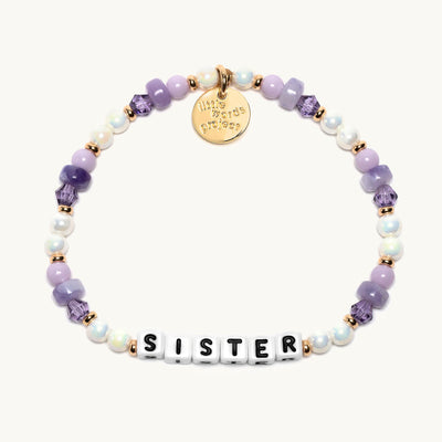 Little Words Project Sister Bracelet - Purple Punch