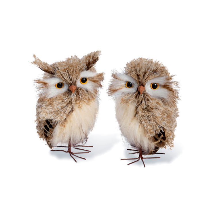 Feathered Horn Owl Ornament