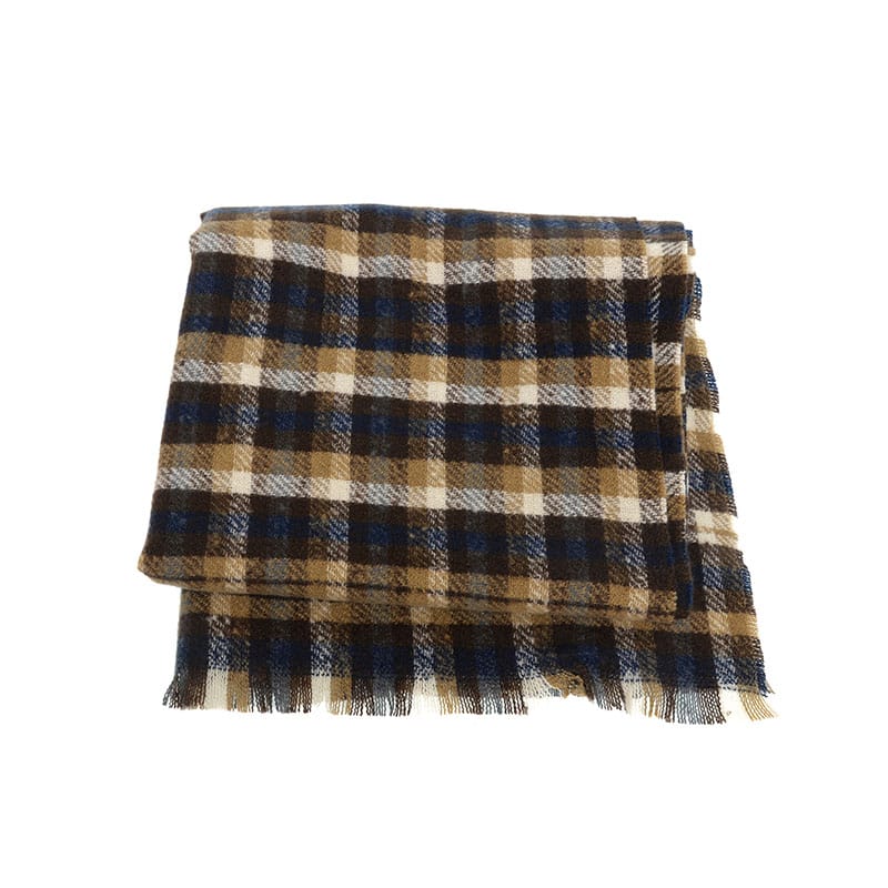 Neutral Comfy Plaid Scarf