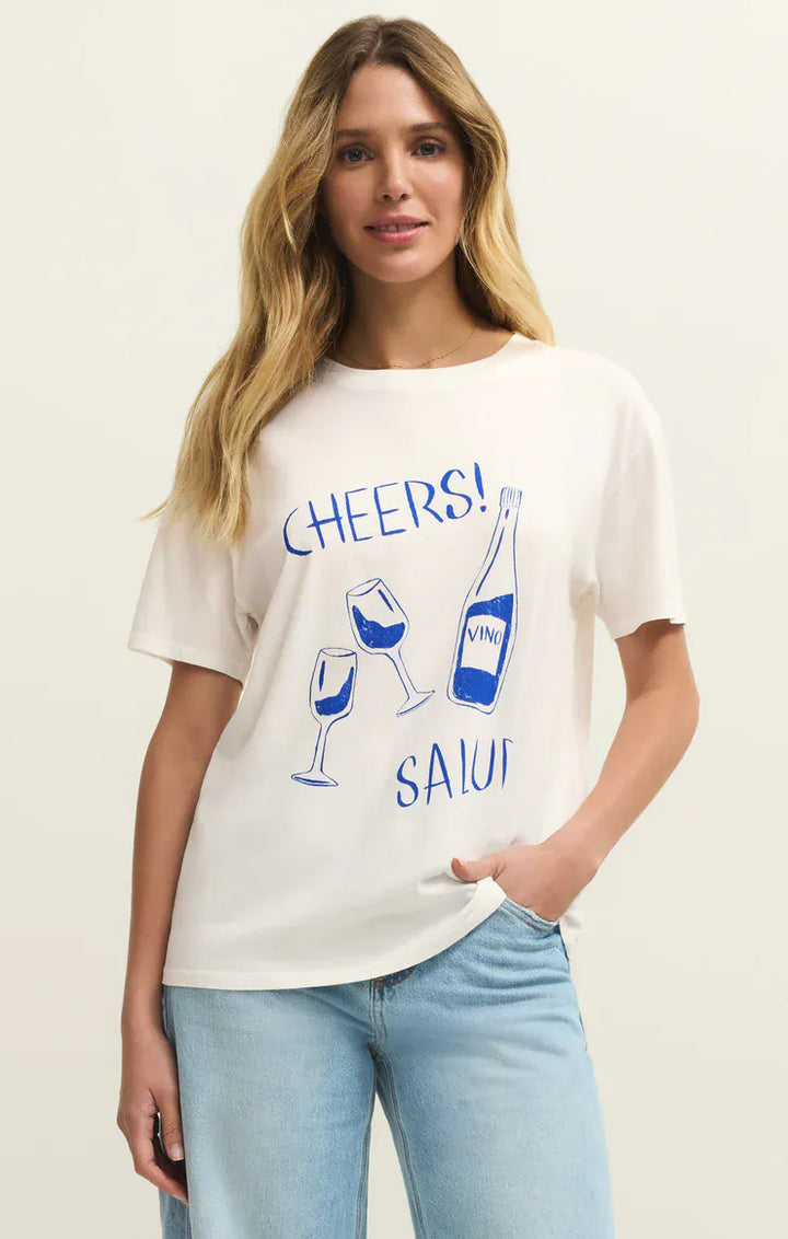 Z Supply Salud Boyfriend Tee in Sea Salt