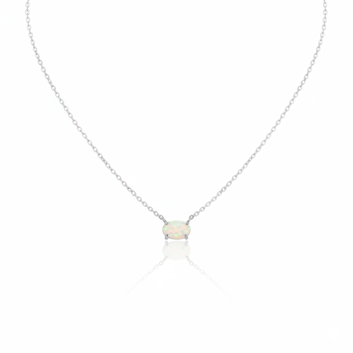 Luna Opal Oval Necklace