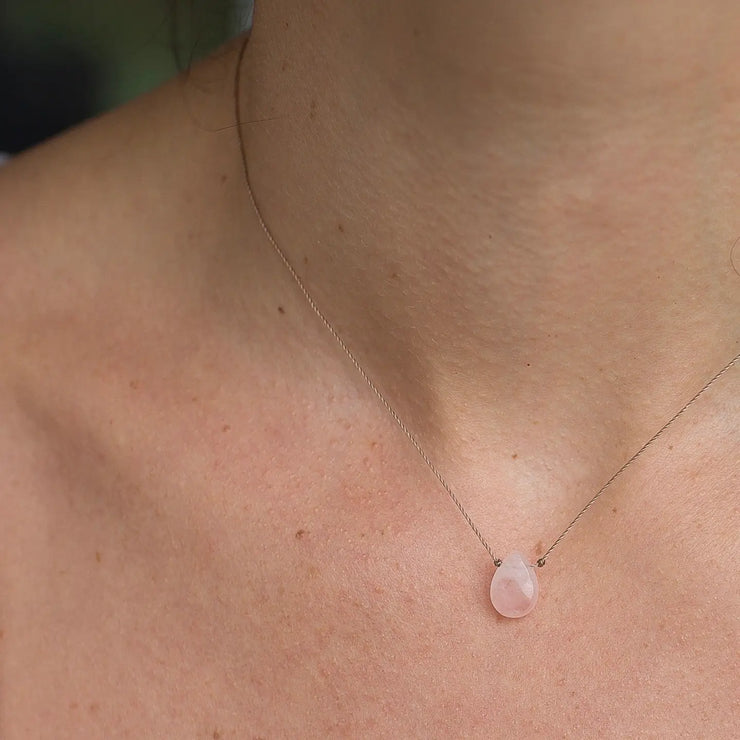 Soulku Rose Quartz Necklace for Love