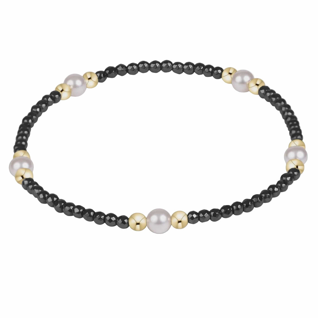 Enewton Purpose Pearl 4mm Faceted Hematite Bracelet Enewton Purpose Pearl Hematite Bracelet | The Red Owl Bracelet