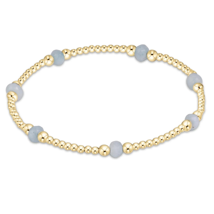 Enewton Purpose Gemstone 4mm Gold Filled Bracelet - Aquamarine enewton Purpose Aquamarine Gold-Filled Bracelet Bracelet