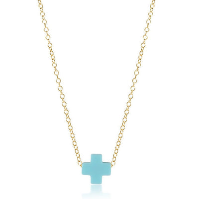 Enewton Signature Gold Cross Turquoise Necklace