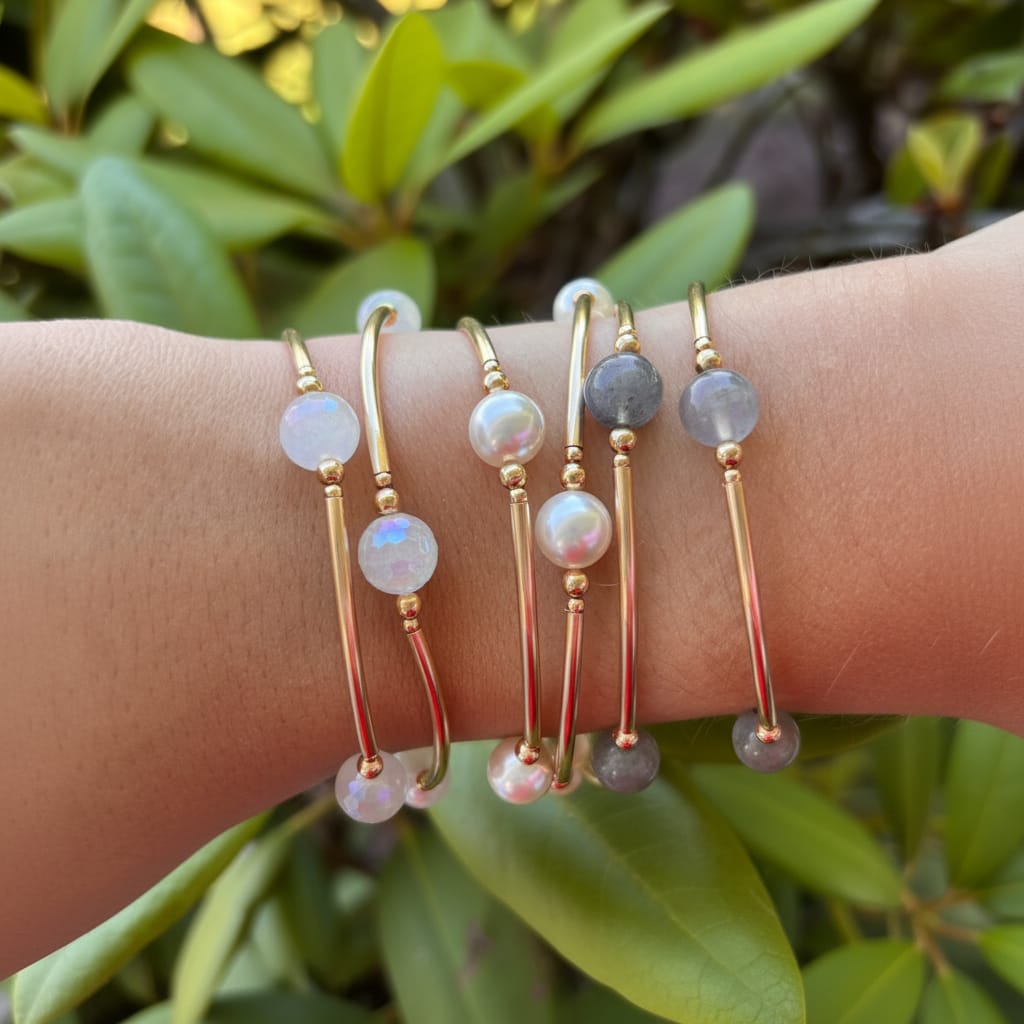 Blessing Gold Filled Mystic Rose Quartz Bracelet