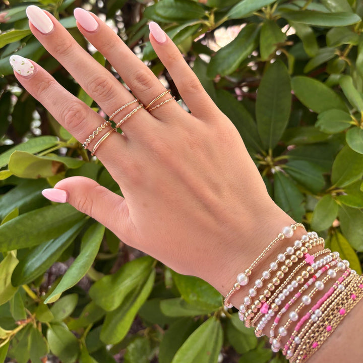 Enewton Classic Gold 2.5mm Beaded Disc Stacking Ring