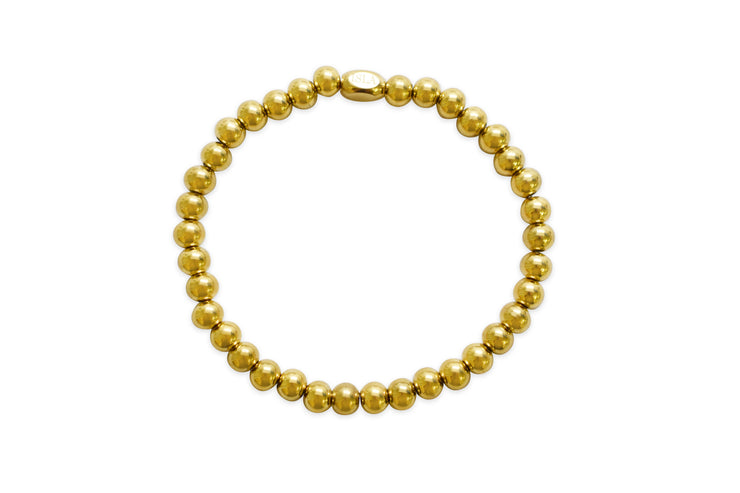 Isla 24/7 Gold Ball 6mm Stretch Bracelet