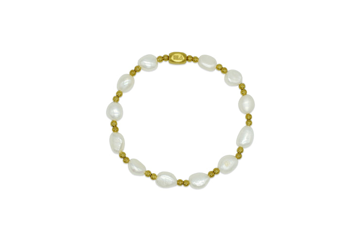 Isla Waterproof All In  Gold Pearl Stacker Bracelet