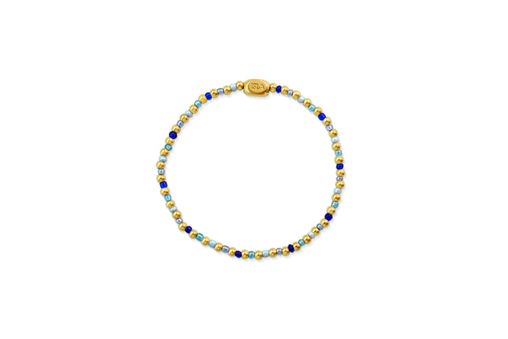 Isla All Around Multi Bella Blues Gold Bracelet