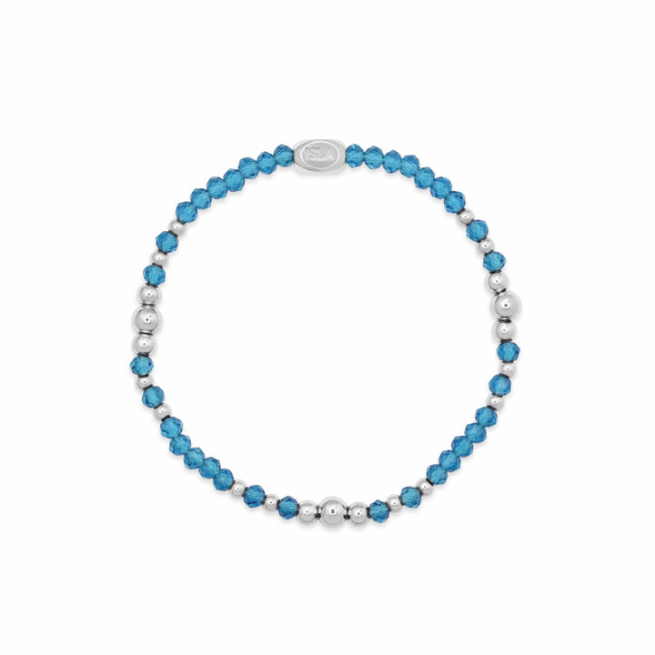 Isla Coastal Crystals Amalfi Stretch Bracelet - Turks Caicos &amp; Silver