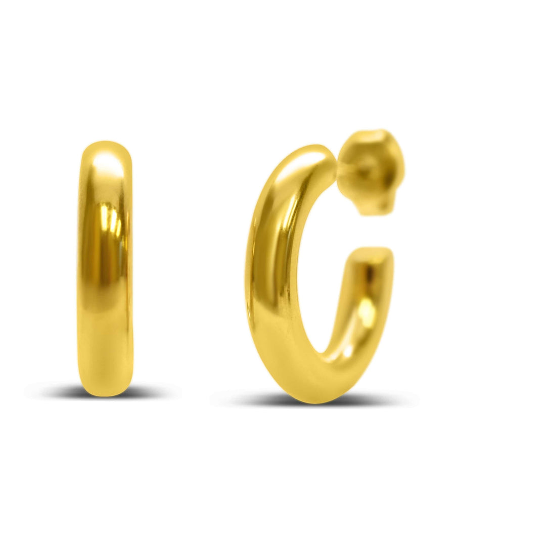 Isla Waterproof Weightless Gold Hoop Earrings – Lightweight, Tarnish-Free, 3 Sizes