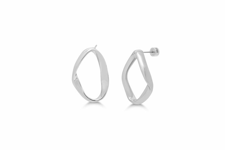 Isla “Go With the Flow” Sculptural Stud Earrings – Waterproof, Tarnish-Free