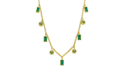 Isla Anacapri Lush Green Gold Necklace